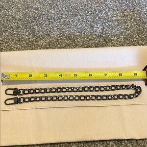 18in gunmetal necklace/ bag chain